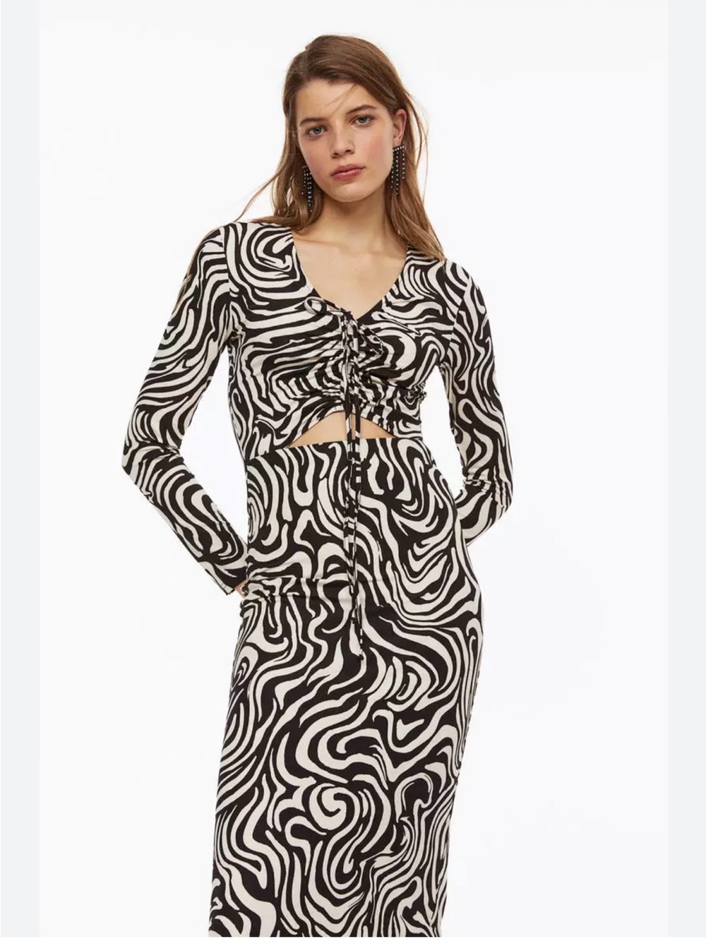 H&M womens bodycon dress size medium NWT